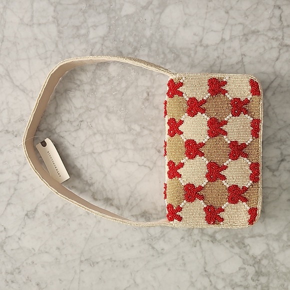 🌼 NWT Anthropologie Fiona bow beaded purse - Picture 5 of 5